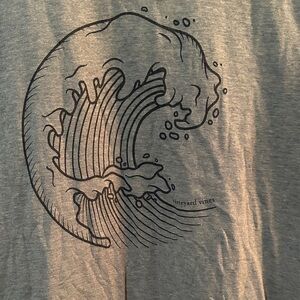 Vineyard Vines Heather Blue Wave Tee Sz S